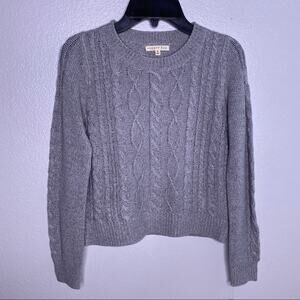 Copper Key Gray Cable Sweater Sz Medium